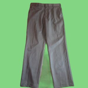 Van Heusen Mens 34x34 Brown Dress Pants Classic Fit Slacks